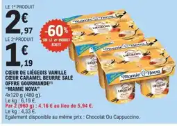 E.Leclerc Mamie Nova Cœur de Liégeois Vanille offre
