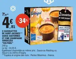 E.Leclerc 2 CASOLETTES DE SAINT-JACQUES offre