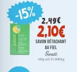Naturalia SONETT Savon détachant au fiel offre