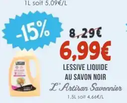 Naturalia L'ARTISAN SAVONNIER Lessive liquide au savon noir offre