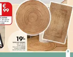 La Foir'Fouille Tapis jute naturel offre