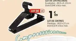 La Foir'Fouille Lot de cintres offre