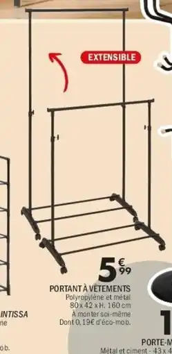 La Foir'Fouille Portant à vêtements offre