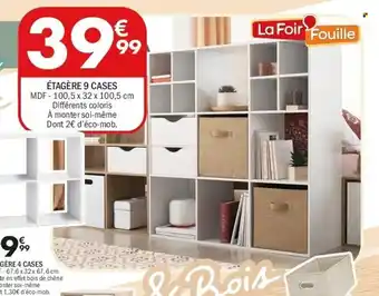 La Foir'Fouille Étagère 9 cases offre