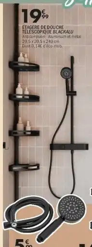 La Foir'Fouille Etagere de douche télescopique blackalu offre