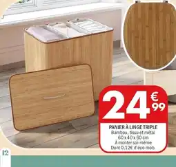 La Foir'Fouille Panier à linge triple offre