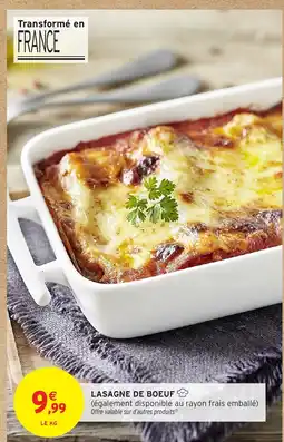 Intermarché Express Lasagne de boeuf offre