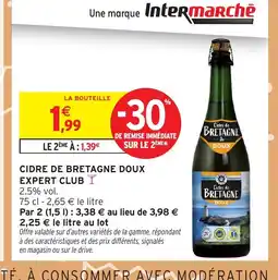 Intermarché Express Cidre de bretagne doux expert club offre