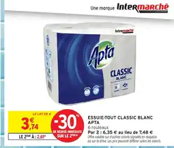 Intermarché Express APTA Essuie-tout classic blanc offre
