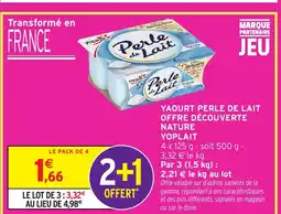 Intermarché Express YOPLAIT Yaourt perle de lait offre découverte nature offre