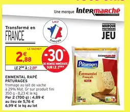 Intermarché Express PÂTURAGES Emmental rapé offre