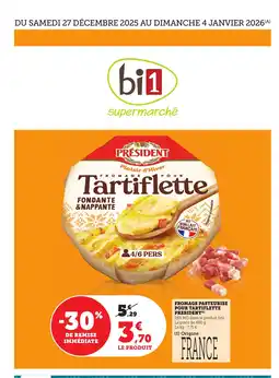 Bi1 PRESIDENT Fromage pasteurise pour tartiflette offre