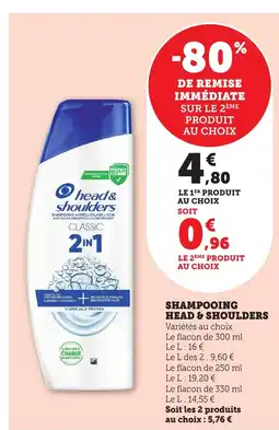Bi1 HEAD & SHOULDERS Shampooing offre