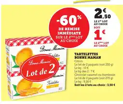 Bi1 BONNE MAMAN Tartelettes offre