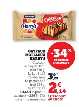 Bi1 HARRYS Gateaux moelleux offre