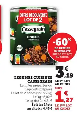 Bi1 CASSEGRAIN Legumes cuisines offre
