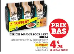 Bi1 SHEBA Delices du jour pour chat offre