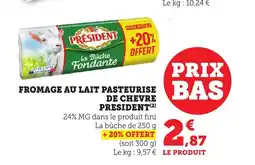 Bi1 PRESIDENT Fromage au lait pasteurise de chevre offre