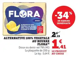 Bi1 FLORA Alternative 100% vegetale au beurre offre