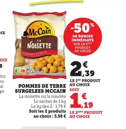 Bi1 MCCAIN Pommes de terre surgelees offre