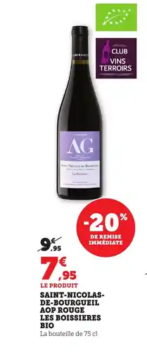 Bi1 Saint-nicolas- de-bourgueil aop rouge les boissieres bio offre