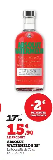 Bi1 ABSOLUT WATERMELON 38° offre