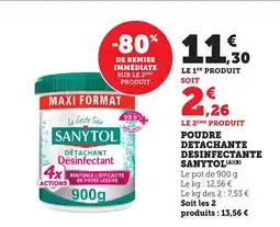 Bi1 SANYTOL Poudre detachante desinfectante offre