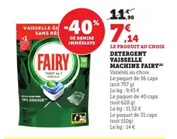 Bi1 FAIRY Detergent vaisselle machine offre