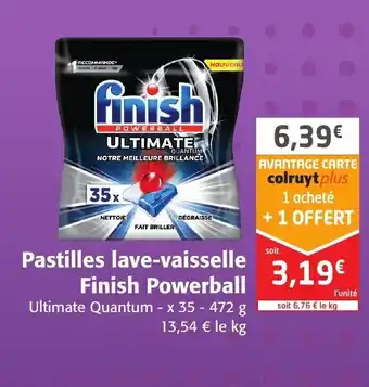 Colruyt Pastilles Lave-Vaisselle Finish Powerball offre