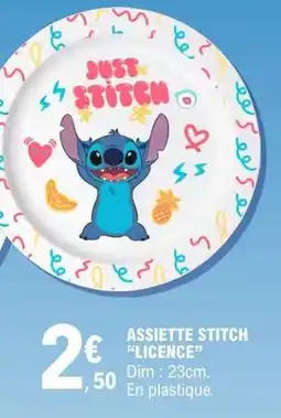 E.Leclerc ASSIETTE STITCH “LICENCE” offre
