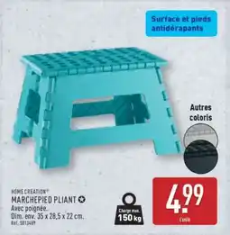 ALDI HOME CREATION MARCHEPIED PLIANT offre