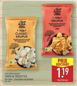 ALDI ASIA GREEN GARDEN CHIPS DE CREVETTES offre