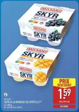 ALDI MILSANI SKYR À LA MANGUE OU MYRTILLE offre