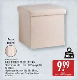 ALDI POUF COFFRE BOUCLETTE offre