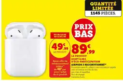 Hyper U Airpods 2 reconditionné(e) offre