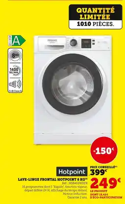 Super U Hotpoint lave-linge frontal 8 kg offre