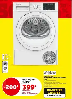 Super U Whirlpool sèche linge pompe à chaleur offre