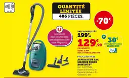 Super U Rowenta aspirateur sac silence force offre
