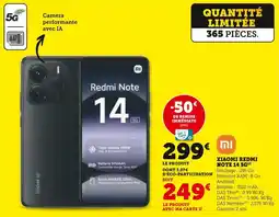 Super U Xiaomi redmi note 14 5g offre