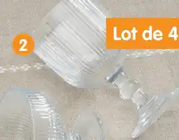 b&m Lot de 4 verres à pied offre