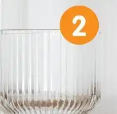 b&m Lot de 4 verres bas striés offre