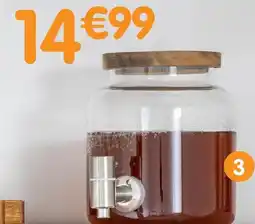 b&m Distributeur en verre et acacia offre