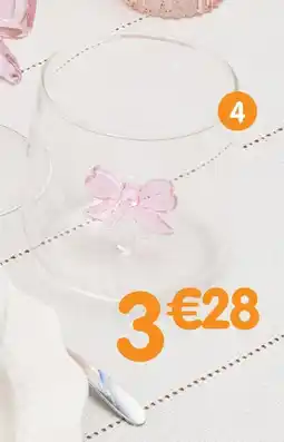 b&m Verre bas avec noeud offre