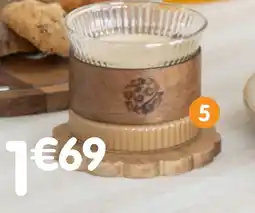b&m Tasse en verre et cerclage en bois offre