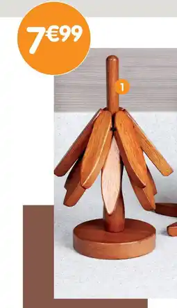 b&m Lot de 3 dessous de plat avec support sapin offre