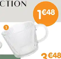 b&m Tasse en verre strié offre