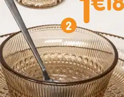 b&m Bol en verre noir fumé motif en relief offre