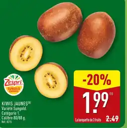 ALDI Zespri kiwis jaunes offre