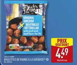 ALDI Jack’s far boulettes de viande à la suédoise offre
