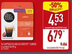 ALDI Dolce gusto 16 capsules lungo offre